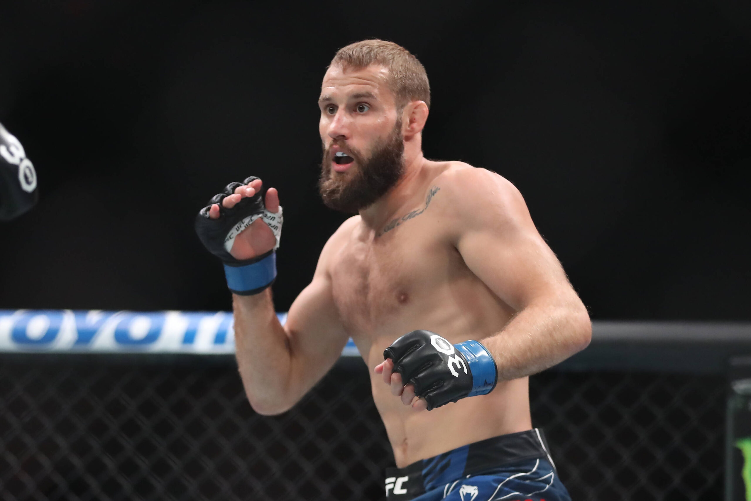 Trey Ogden battles Ignacio Bahamondes battles in their Catchweight fight during the UFC 287 event at Kaseya Center on April 8, 2023 in Miami, FL, U...