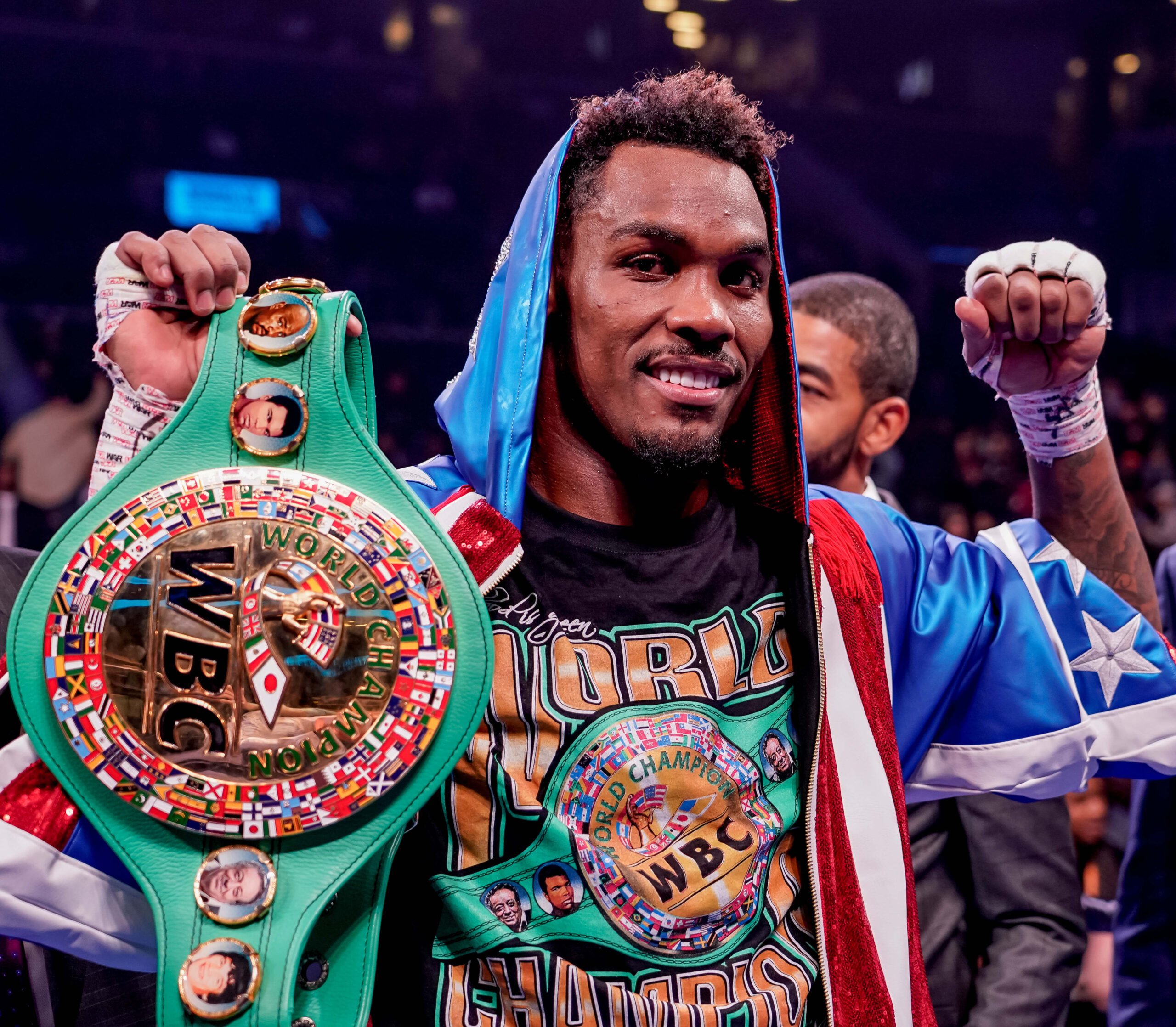 December 7, 2019, Brooklyn, New York, USA: JERMALL CHARLO celebrates after beating DENNIS HOGAN by TKO in a middleweight bout at the Barclays Cente...