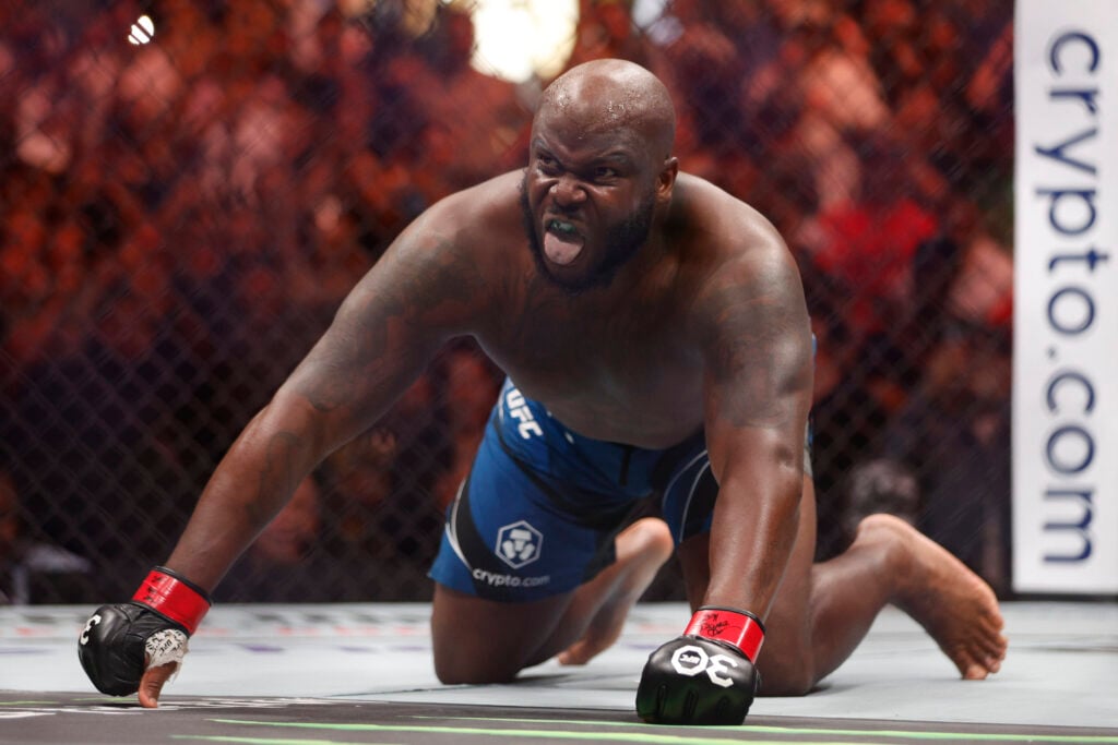 MMA: UFC 291 - Lewis vs Rogerio De Lima Jul 29, 2023; Salt Lake City, Utah, USA; Derrick Lewis (red gloves) reacts to defeating Marcos Rogerio De Lima (blue gloves) during UFC 291 at Delta Center. Salt Lake City Delta Center Utah USA, EDITORIAL USE ONLY PUBLICATIONxINxGERxSUIxAUTxONLY 20230729_szo_si8_0293