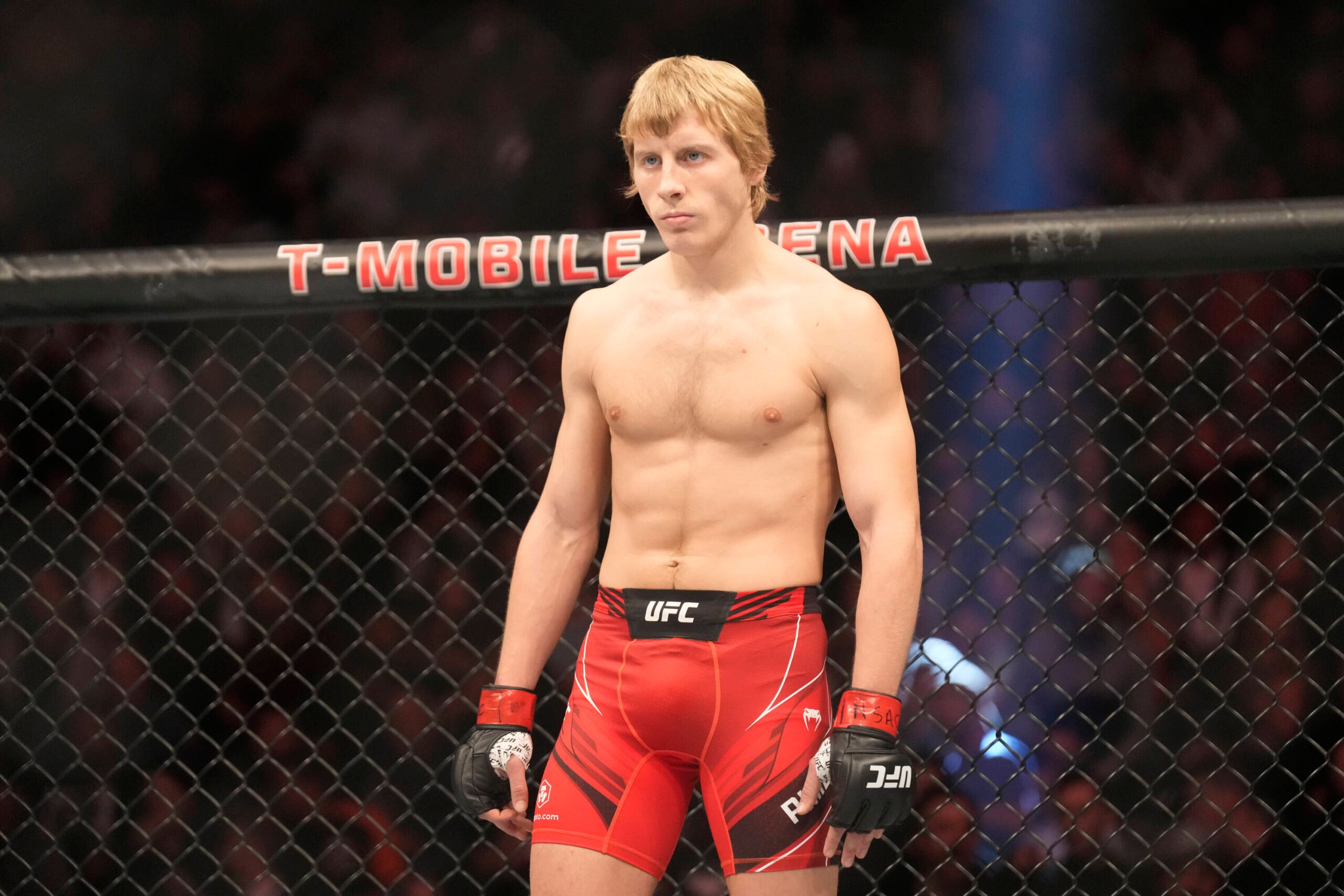 UFC 296's Paddy Pimblett prepares to fight Jared Gordon in their Lightweight fight during the UFC 282 event at T-Mobile Arena on December 10, 2022 ...