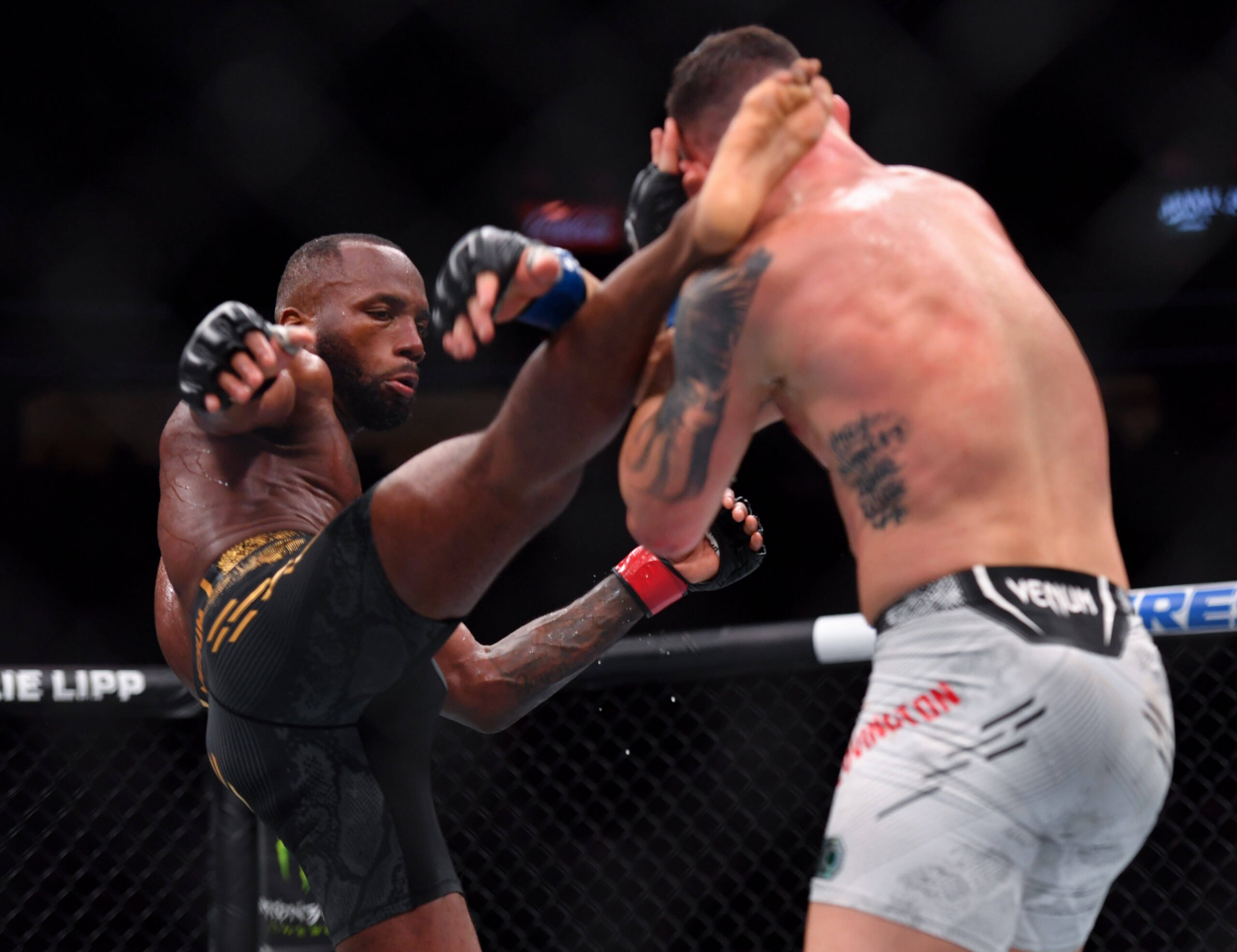 December 16, 2023, Las Vegas, Nevada, USA: LEON EDWARDS (21-3-0) of Erdington, birmingham, England (L) defeats COLBY COVINGTON (17-3-0) of Miami, F...