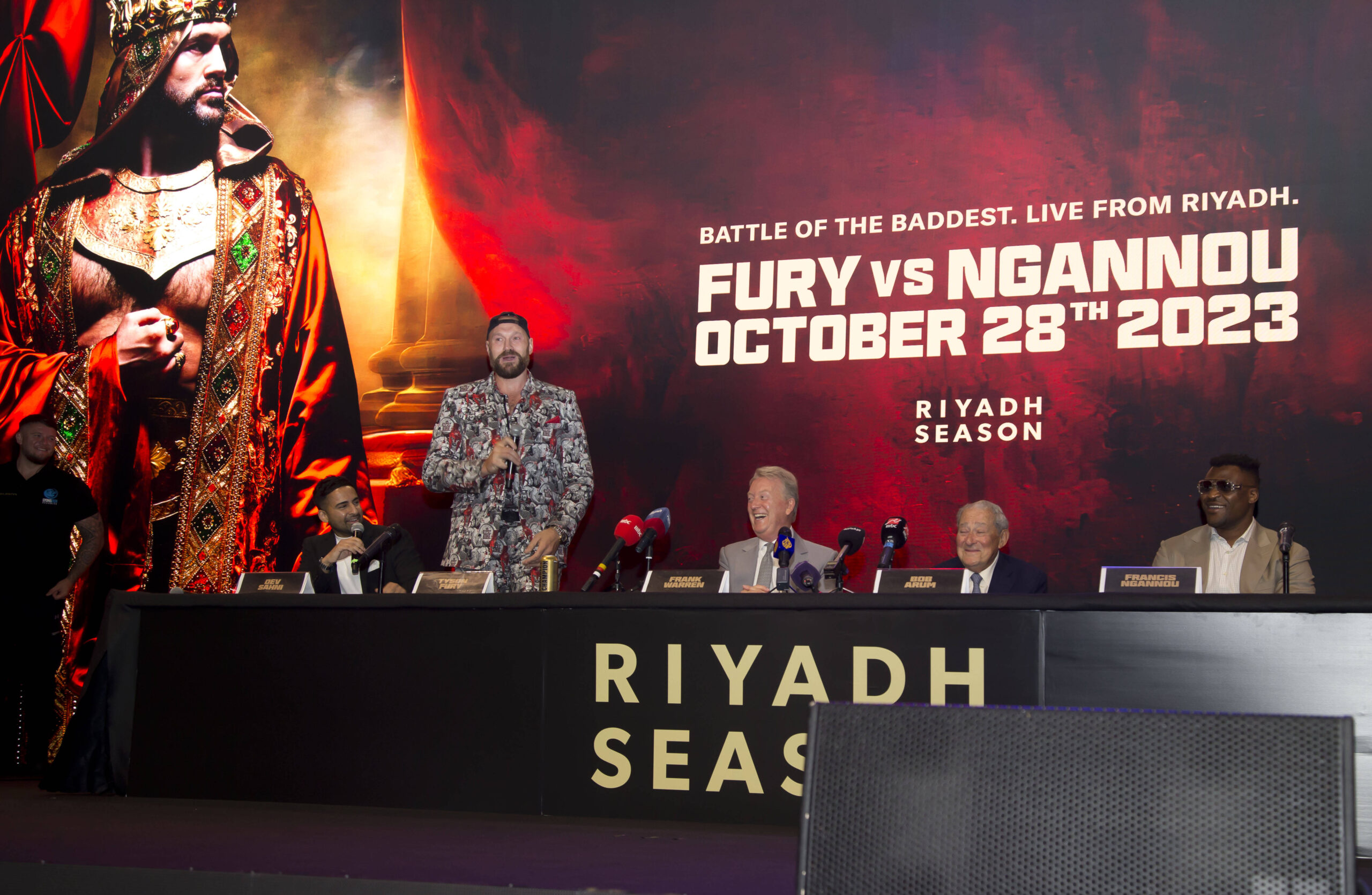 Tyson Fury vs MMA fighter and former UFC champion Francis Ngannou press conference, PK, Pressekonferenz Tyson Fury vs Francis Ngannou kick off pres...