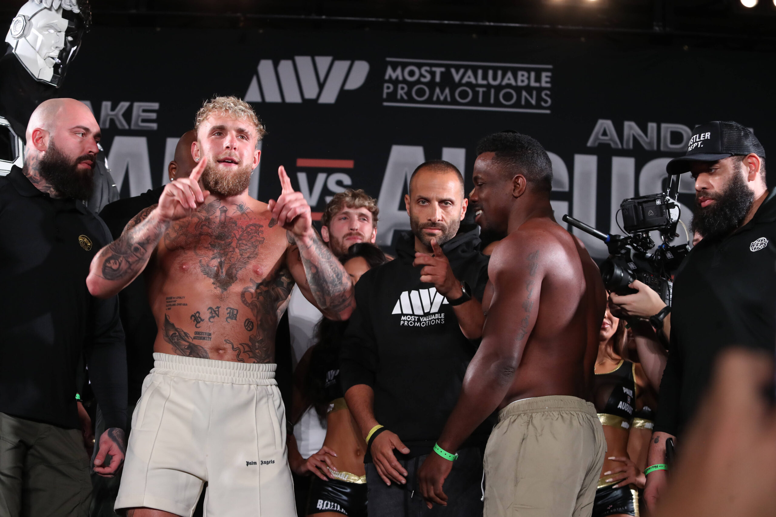 Weigh In,December 14 2023,Caribe Royale Resort,Orlandos,Orlando,Floridas,Florida,MVP Promotions,Jake Paul,Andre August Orlando Florida USA JakePaul...