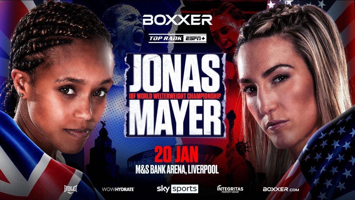 Natasha Jonas vs. Mikaela Mayer fight poster