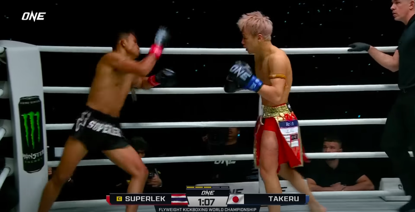 Screenshot of the post-fight interviews from Superlek vs. Takeru at ONE 165