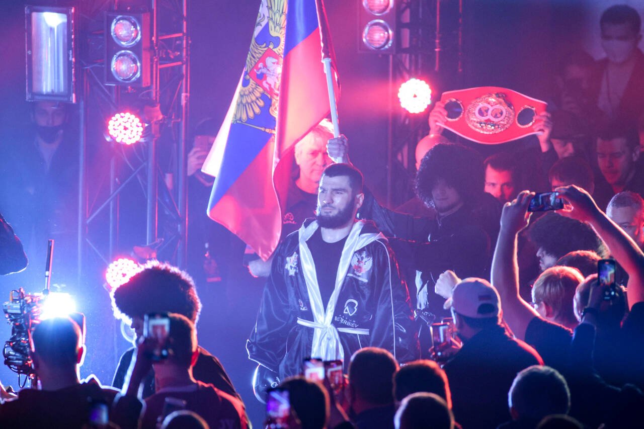 March 20, 2021. Russia, Moscow. Russian boxer Artur Beterbiev at Megasport Arena. AleksanderxPolyakov