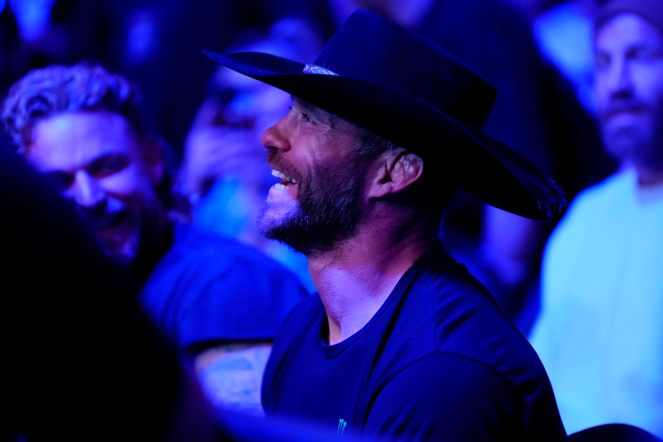 March 25, 2023, SAN ANTONIO, TEXAS, United States: SAN ANTONIO, TEXAS - March 25: Donald Ã¢â‚¬oeCowboyÃ¢â‚¬Â Cerrone reacts to his induction in to...
