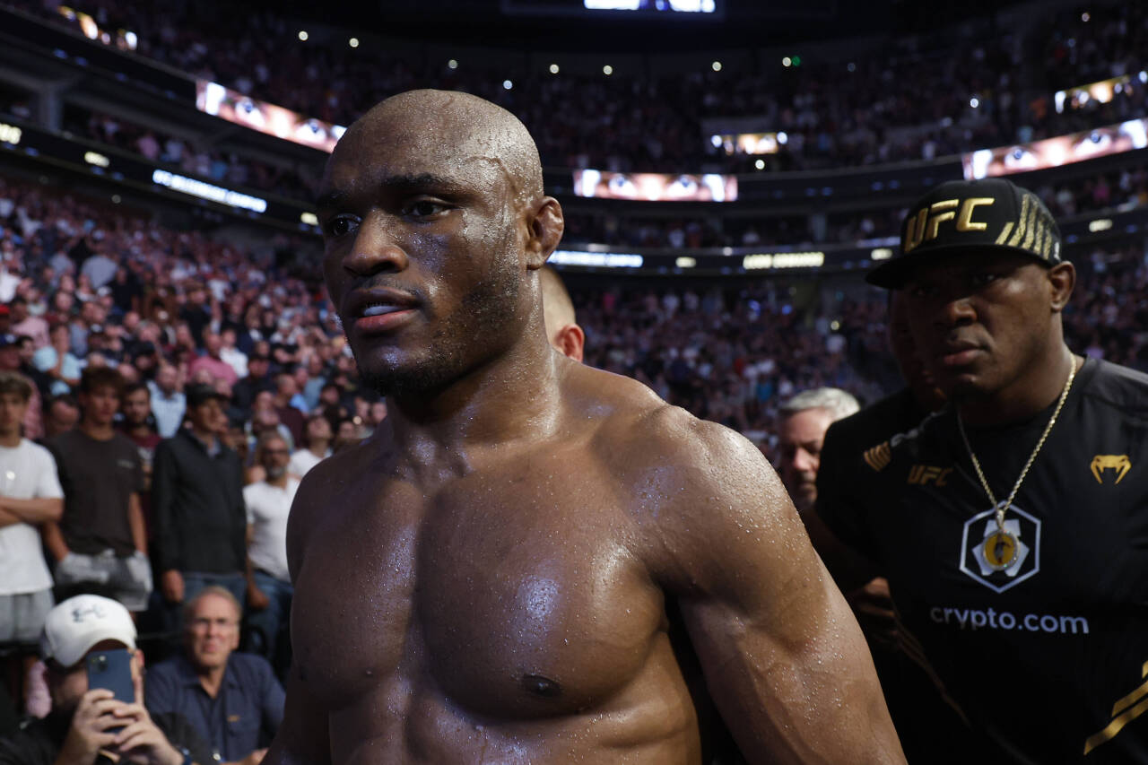 MMA: UFC 278- Usman vs Edwards, Aug 20, 2022; Salt Lake City, Utah, USA; Kamaru Usman (red gloves) leaves the arena after being defeated by Leon Ed...