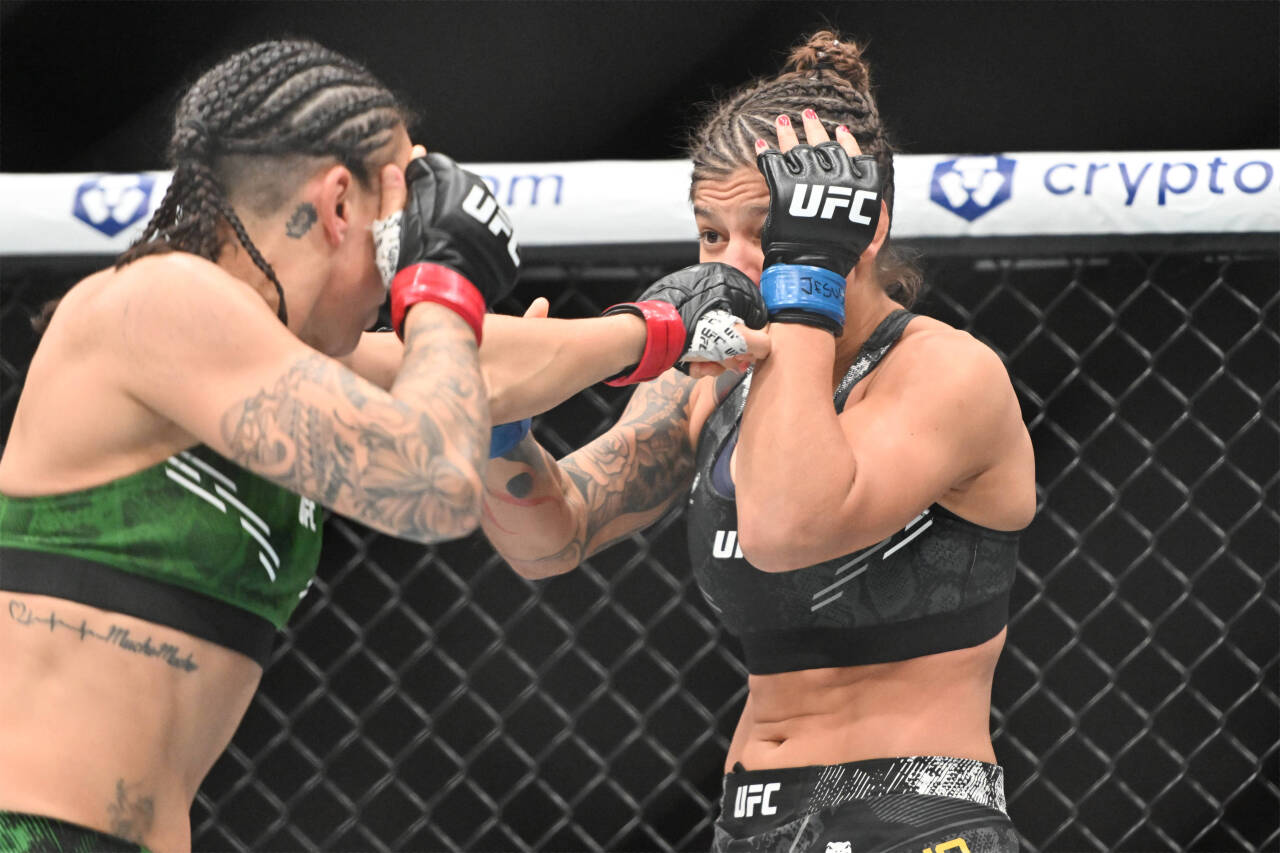 Dan Hamilton: USA TODAY/IMAGO: Mayra Bueno Silva lost to Raquel Pennington at UFC 297.