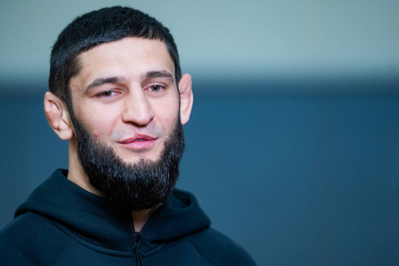 Thetchen UFC superstar, Khamzat Chimaev comes to Paris for support tchetchen fighter, Aboubacar Youssounov. Levallois Palais des sports Marcel Cerd...