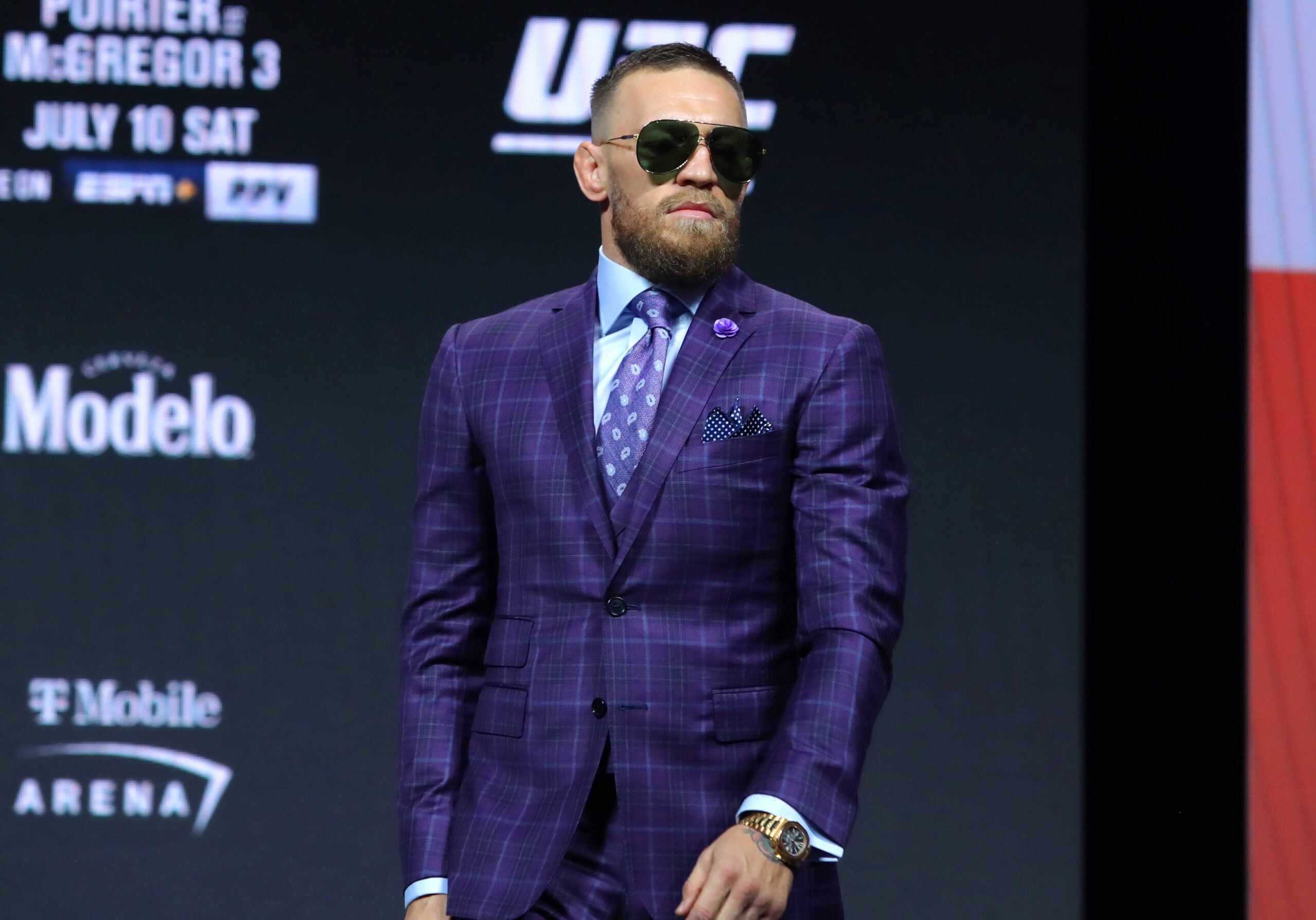 UFC 264 press conference, PK, Pressekonferenz T-Mobile Arena, Las Vegas, Nevada, USA 8 7 2021 Conor McGregor Conor McGregor 8 7 2021 PUBLICATIONxNO...