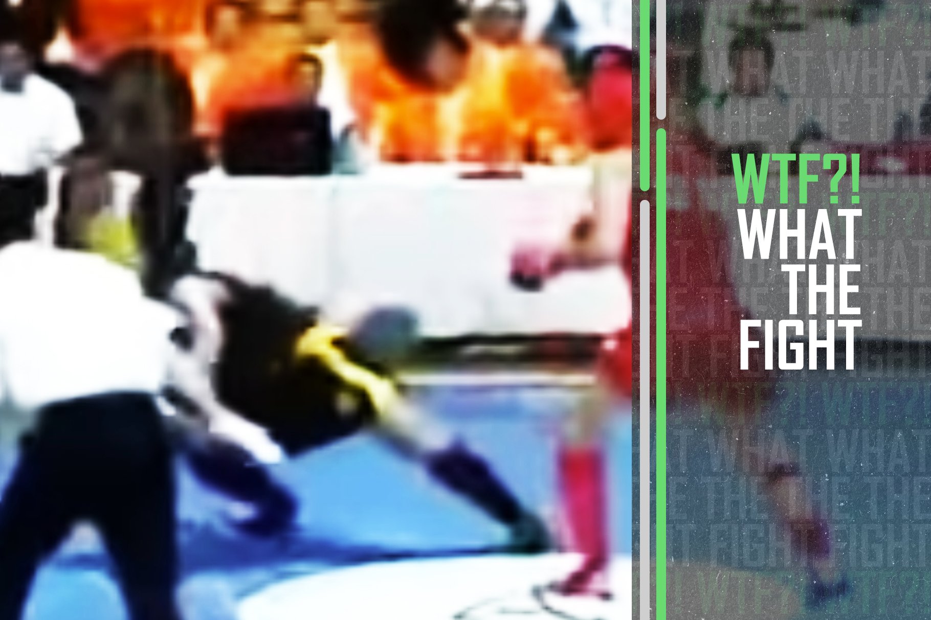 Sanshou competitor lands a side kick to face of opponent in competition, knocking him out.