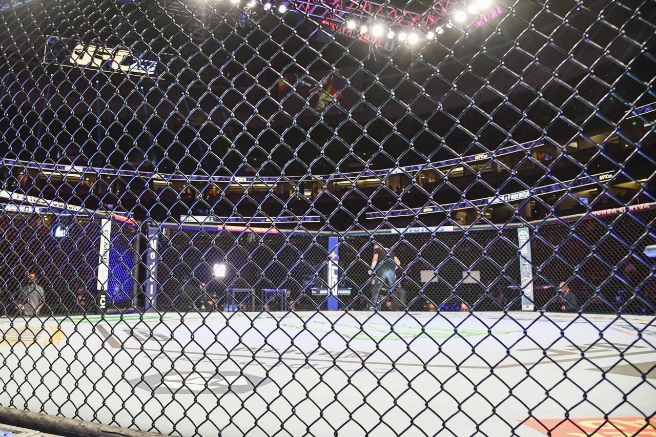 The Honda Center in Anaheim, CA, site of UFC 298.