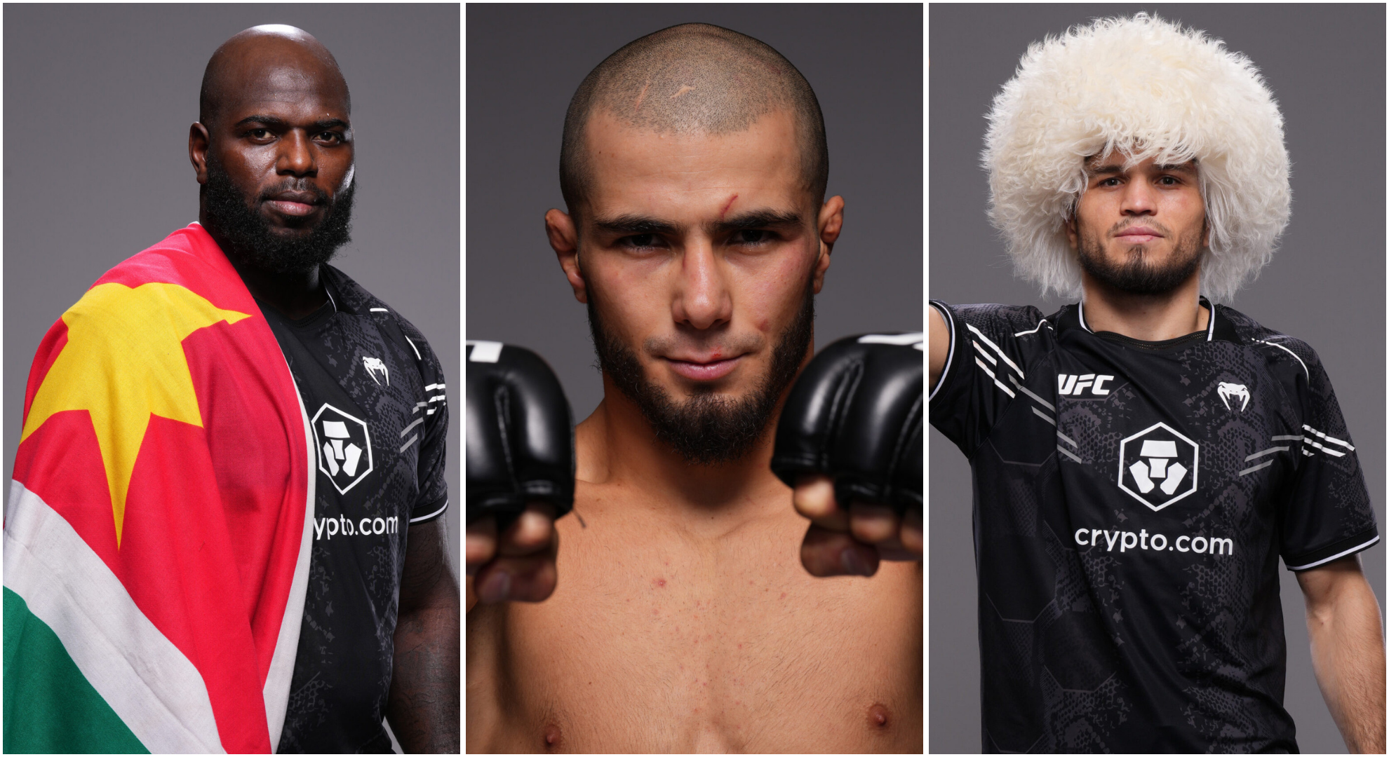 Split of Jairzinho Rozenstruik, Muhammad Mokaev and Umar Nurmagomedov