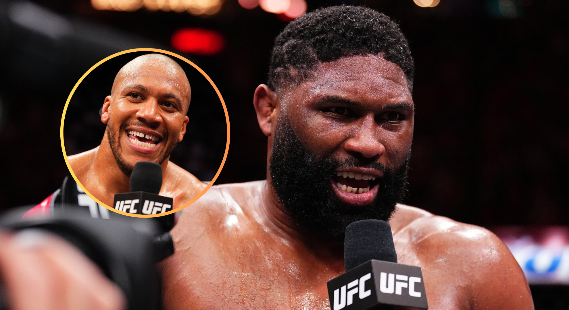 Pop out of Ciryl Gane and Curtis Blaydes