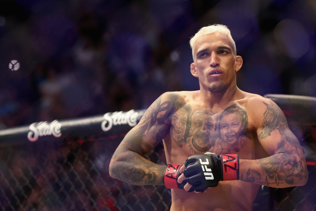 Charles Oliveira moments before his UFC 274 fight against Justin Gaethje
