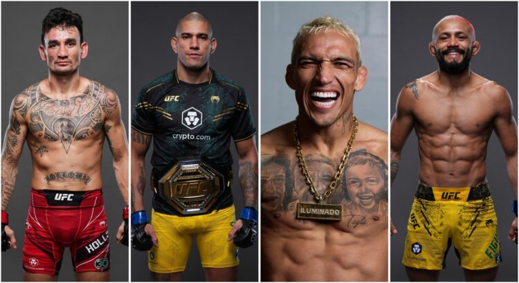 Max Holloway, Alex Pereira, Charles Oliveira and Deiveson Figueiredo