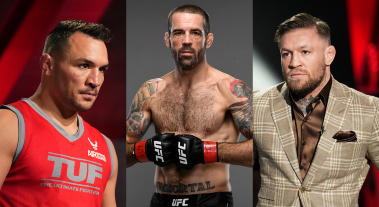 Split of Matt Brown, Michael Chandler and Conor McGregor