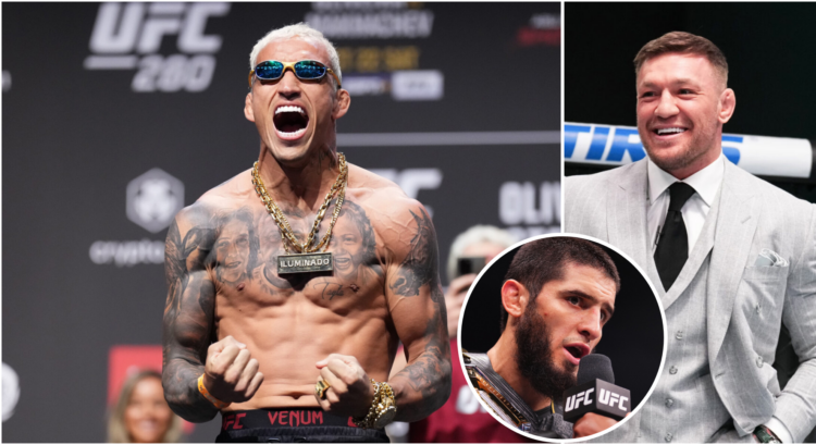 Split of Charles Oliveira, Conor McGregor, and Islam Makhachev