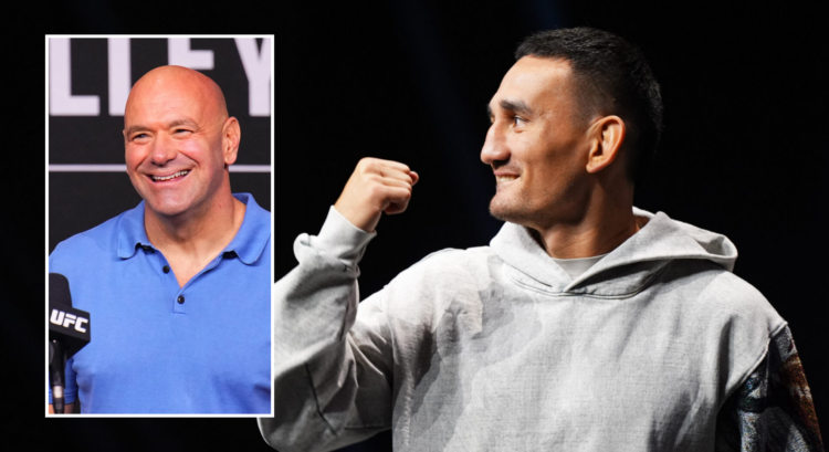 Pop out of Dana White and Max Holloway