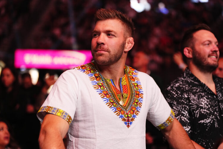 UFC middleweight champion Dricus Du Plessis attends the UFC 300 event at T-Mobile Arena on April 13, 2024 in Las Vegas, Nevada.