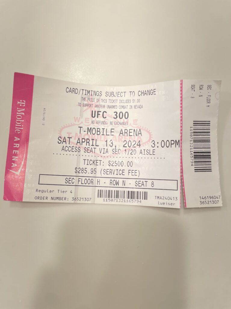 UFC 300 ticket