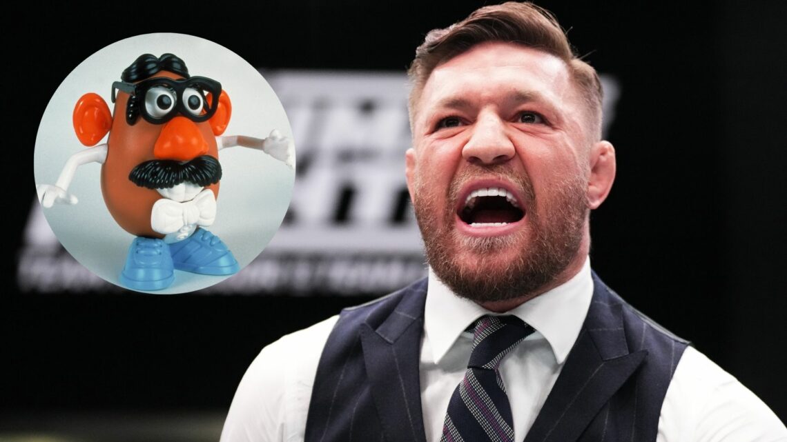 Conor McGregor with a Mr Potatohead toy