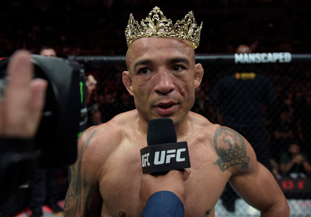 Jose Aldo speaks after his UFC 301 win over Jonathan Martinez