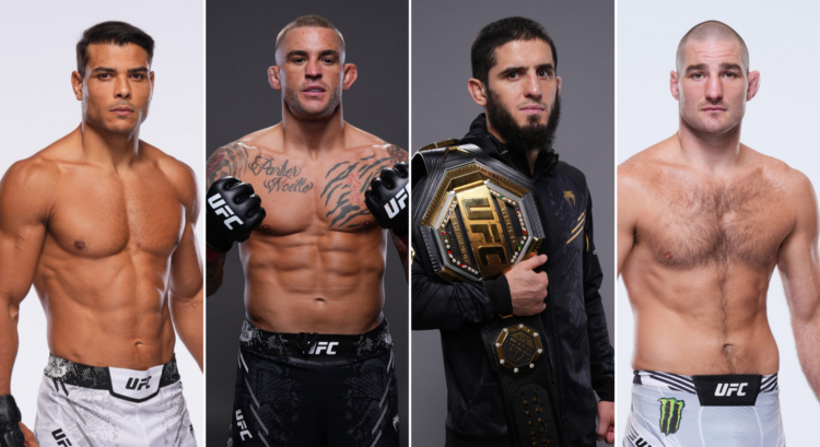 Split of Paulo Costa, Dustin Poirier, Islam Makhachev, and Sean Strickland