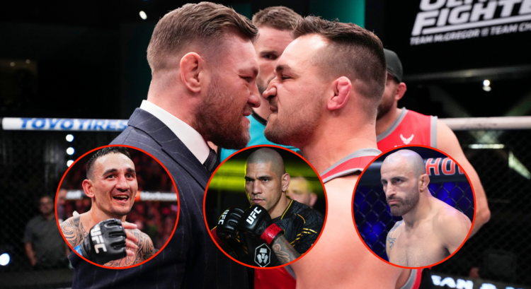 Conor McGregor, Michael Chandler, Max Holloway, Alex Pereira and Alexander Volkanovski