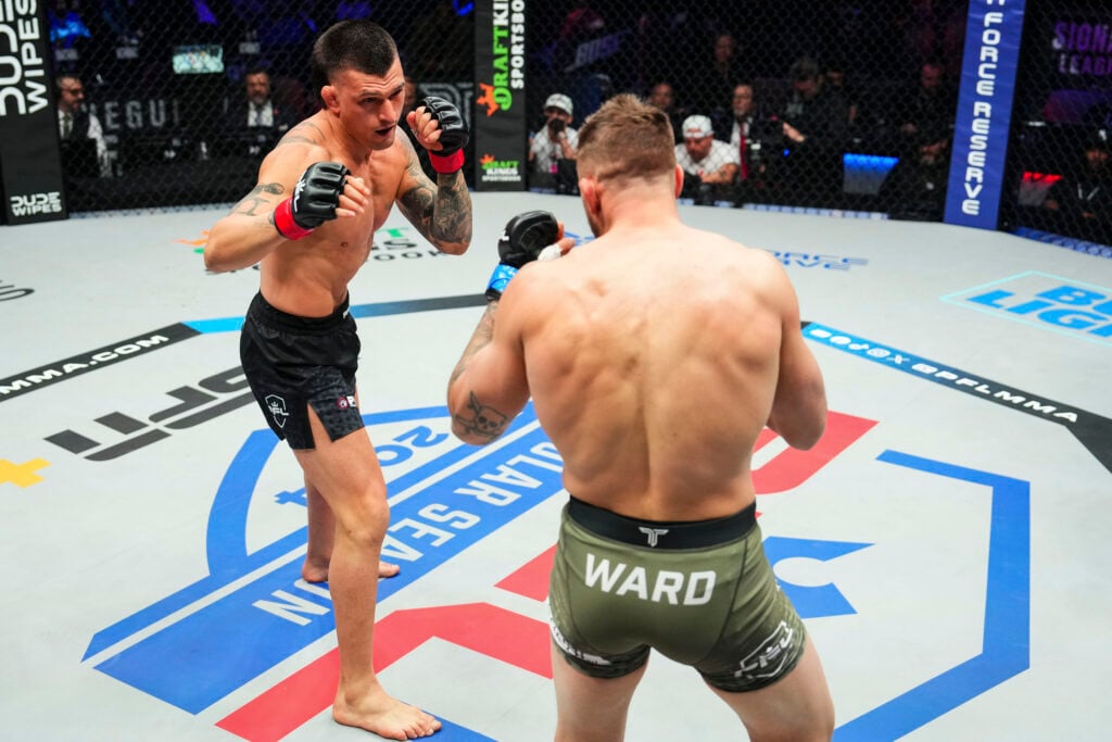 Don Madge during his fight with Brennan Ward