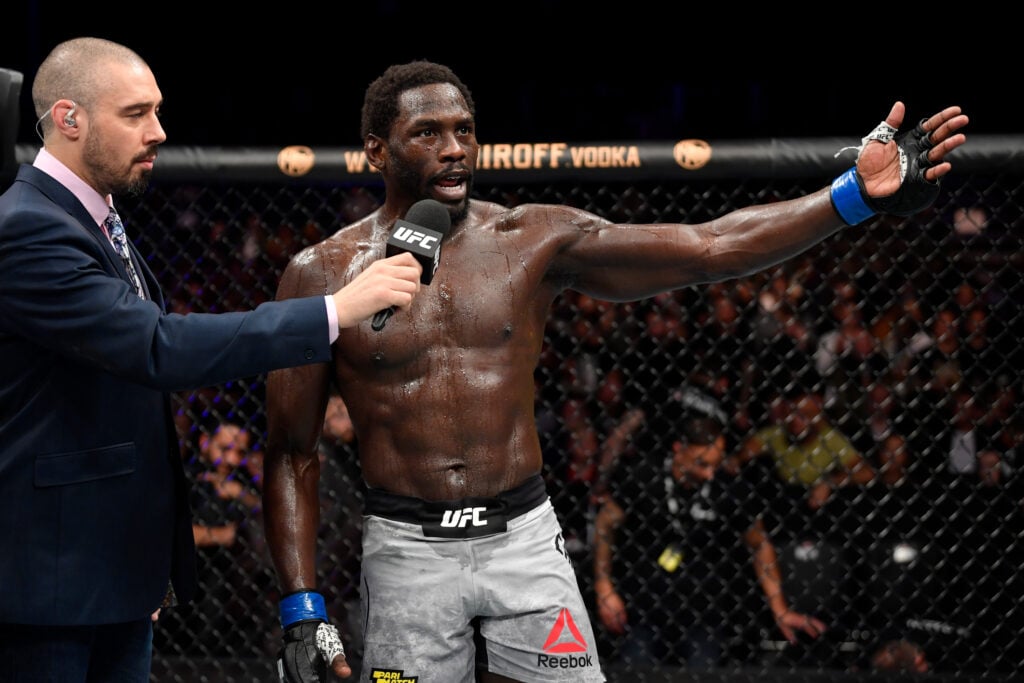 Jared Cannonier is interviewed after his win over Jack Hermansson at UFC Copenhagen