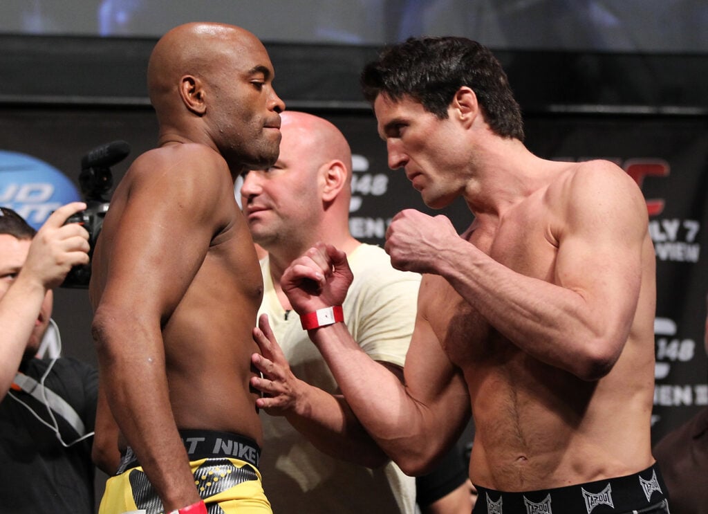 Chael Sonnen faces off with Anderson Silva