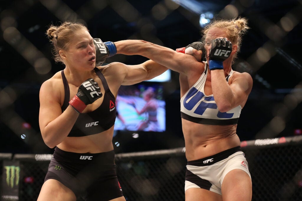 Ronda Rousey and Holly Holm trade punches