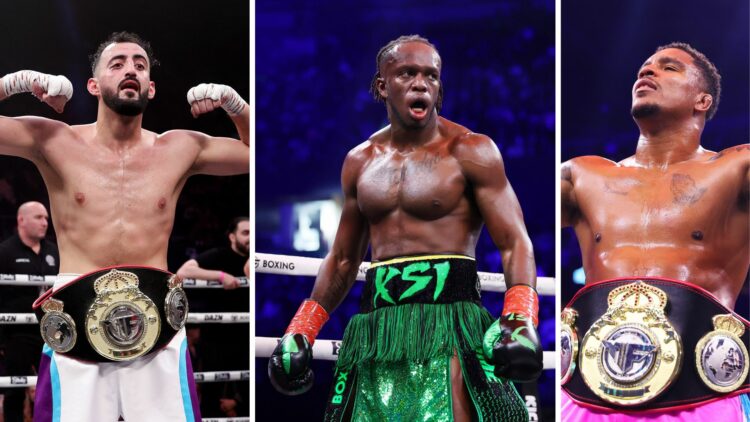 Composite image showing Slim Albaher, KSI and Anthony Taylor