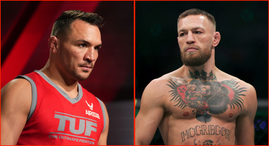 Side by side of Conor McGregor and Michael Chandler