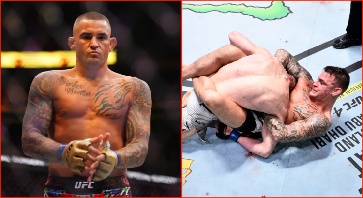 Side by side of Dustin Poirier and Poirier vs Hooker