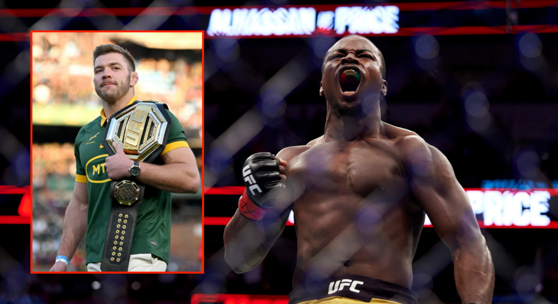 Side by side of Dricus Du Plessis and Abdul Razak Alhassan