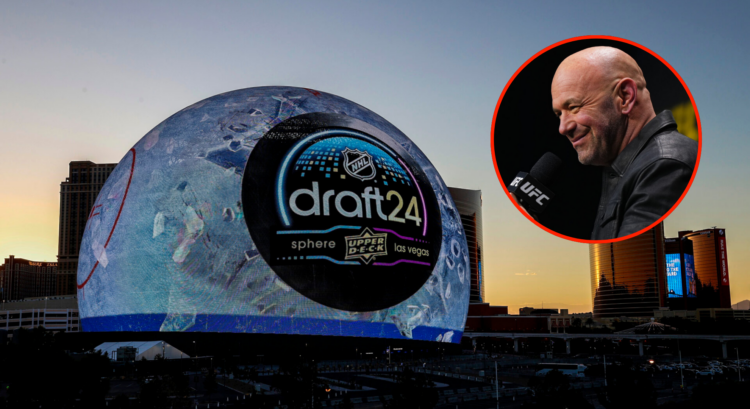 Pop out of Dana White and The Sphere in Las Vegas
