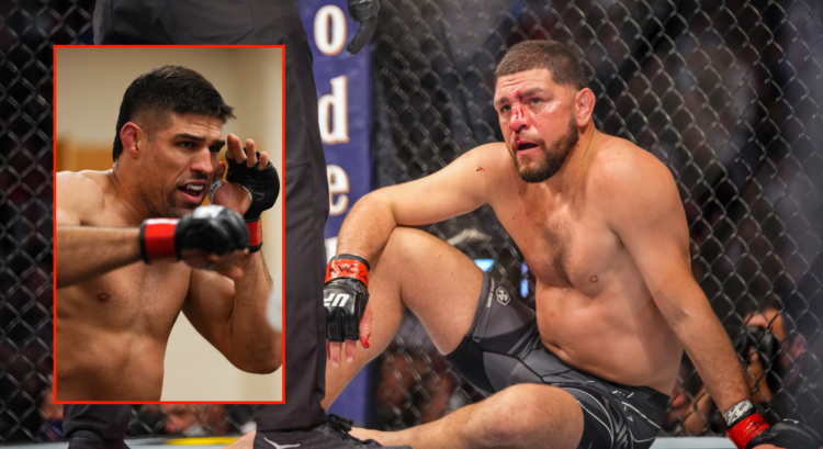 Side by side of Nick Diaz and Vicente Luque