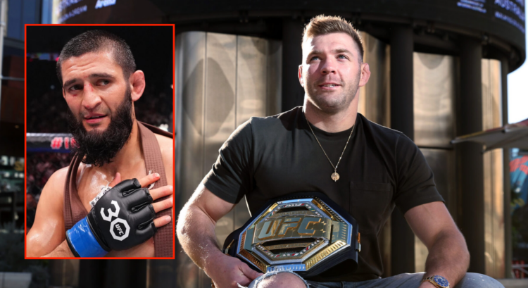 Side by side of Khamzat Chimev and Dricus Du Plessis