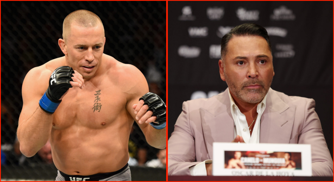 Pop out of Georges St-Pierre vs Michael Bisping, and Oscar De La Hoya at the Alvarez vs Munguia press conference