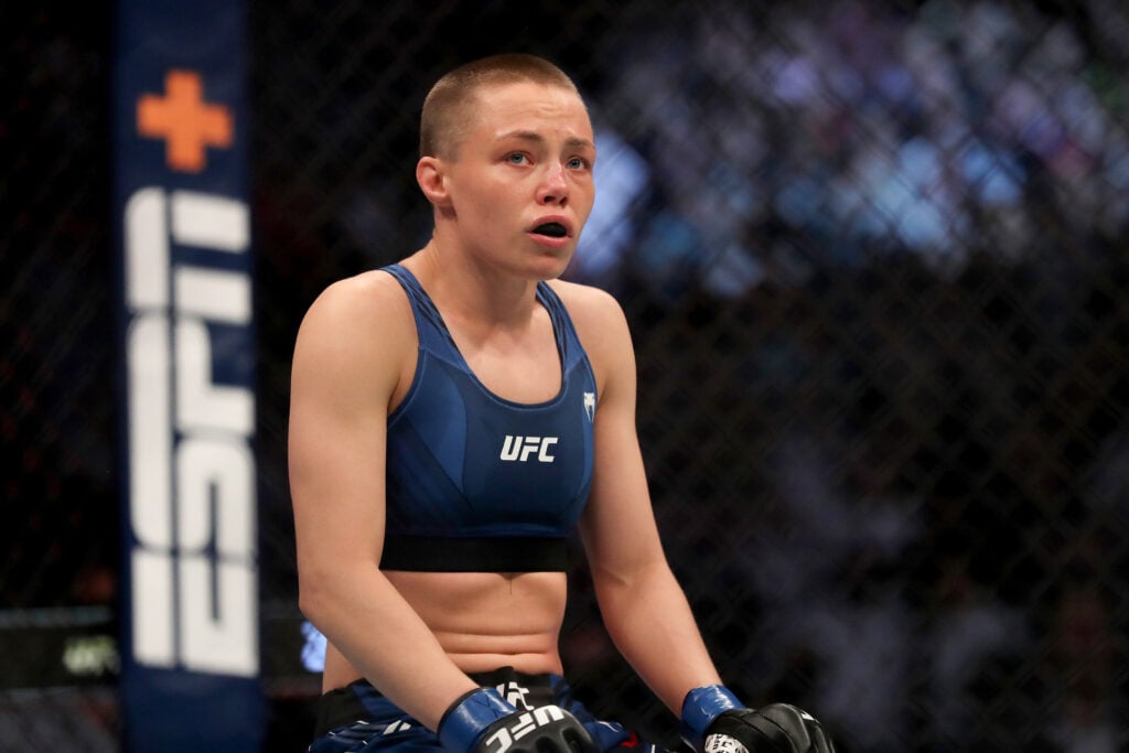 Rose Namajunas after her title win over Zhang Weili at UFC 261.