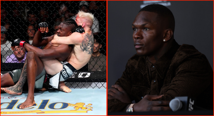 Side by side of Israel Adesanya and Dan Hooker vs Jalin Turner