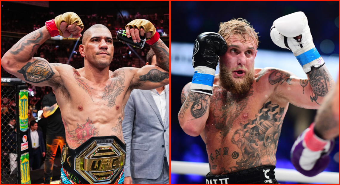 Side by side of Alex Pereira and Jake Paul