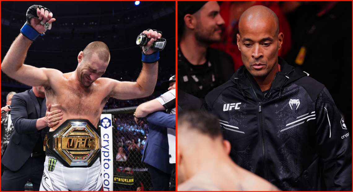 Composite image of Sean Strickland and David Goggins