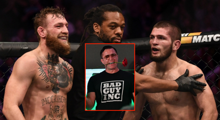 Pop out of Khabib Nurmagomedov and Conor McGregor in the octagon, and Chael Sonnen with a rose in his mouth