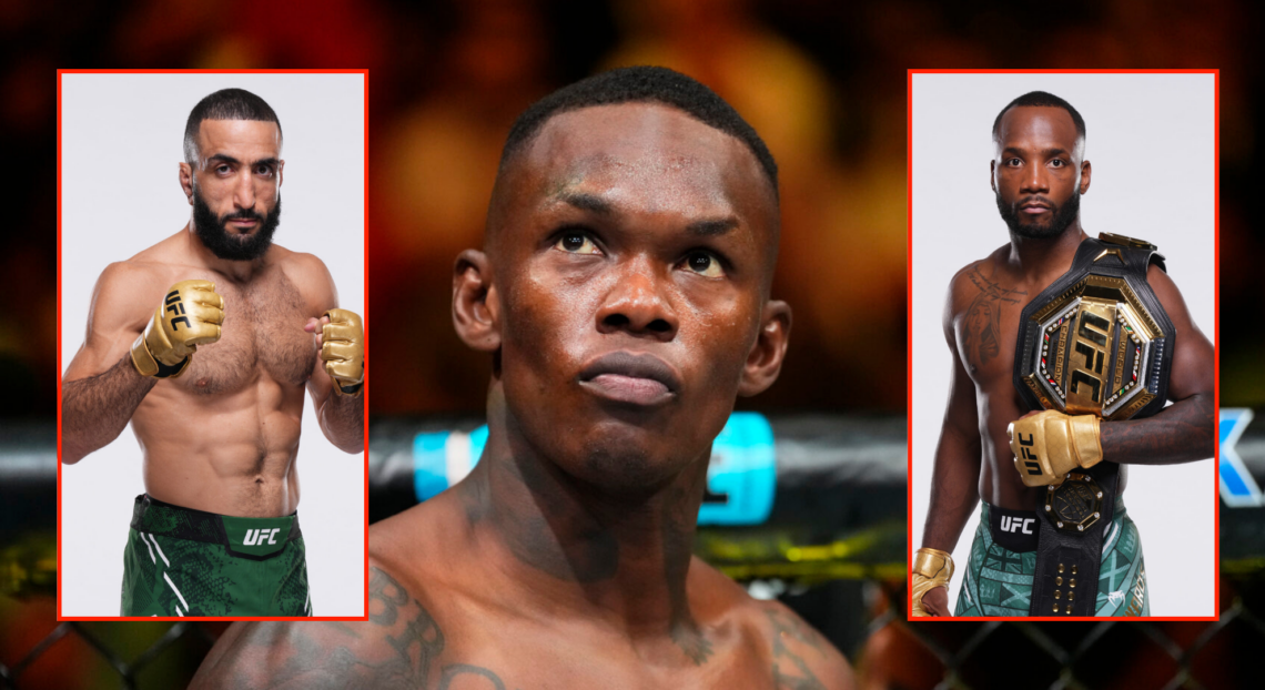 Pop out of Adesanya before his fight vs Pereira, and the official UFC 304 portraits on Edwards and Muhammad