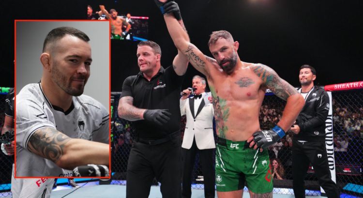 Pop out of Michael Chiesa at UFC Abu Dhabi and Colby Covington having his hands wrapped