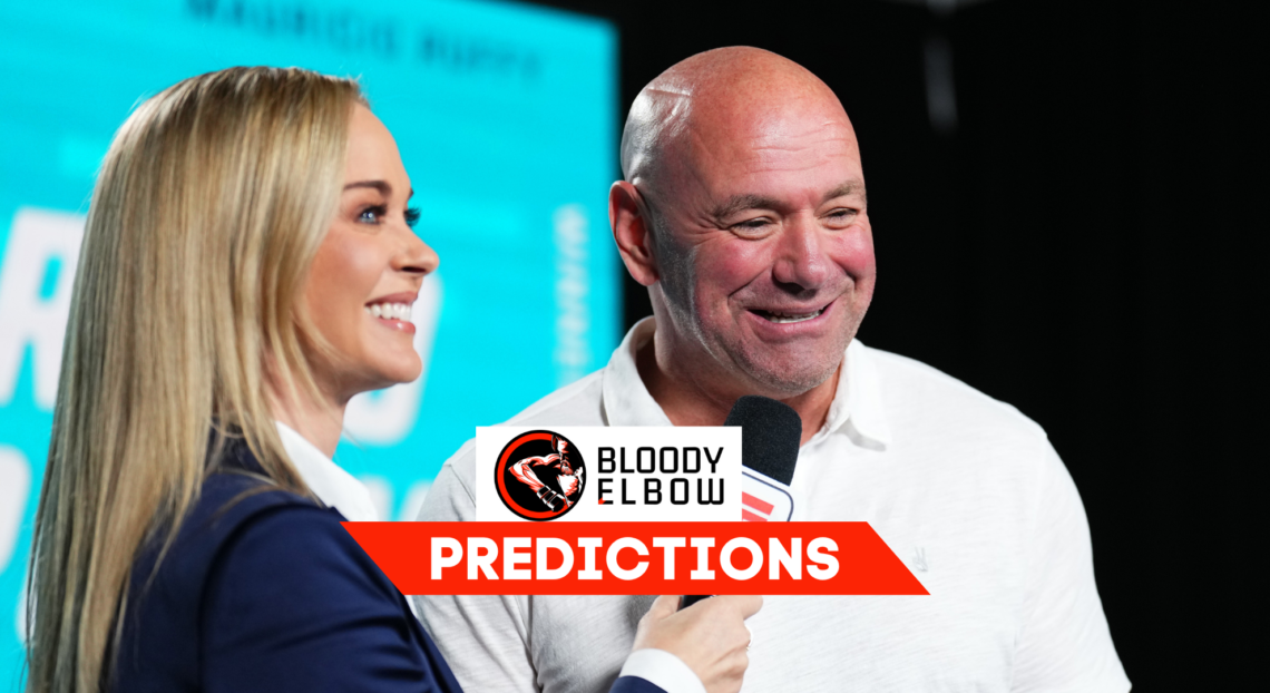 Dana White handing out contracts after Dana White's Contender Series season 7 week 9